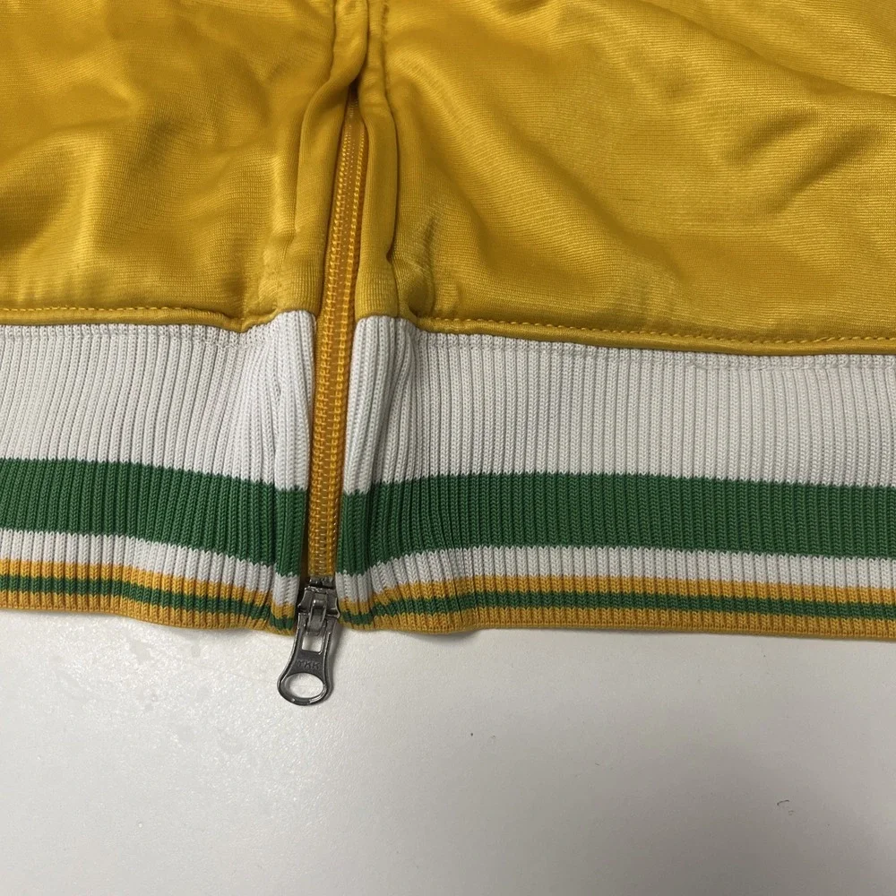 Nike Air Jordan Full Zip Long Sleeve Track Jacket Yellow with Green Men's Sz XXL